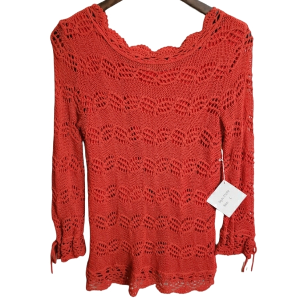 Joseph A. Crocheted Sweater Women's Size Large NWT